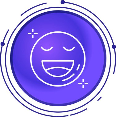 Mutlu gülümseme ikonu, özet tarzı