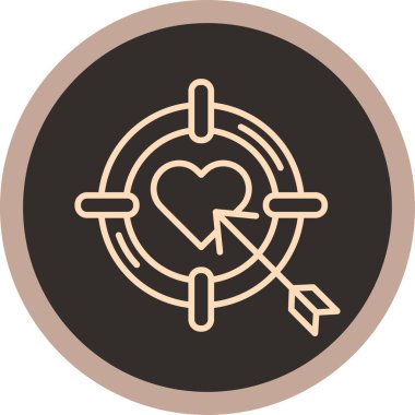 Kalp. Web simgesi basit illüstrasyon