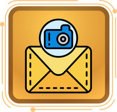 kamera simgesi vektör illüstrasyonu