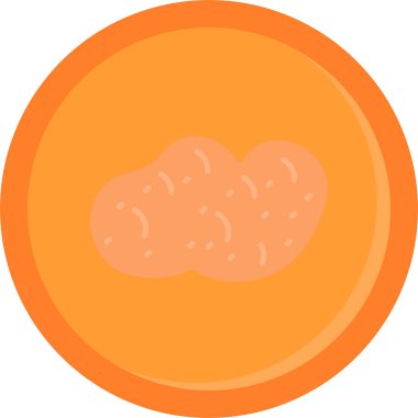 Patates. Web simgesi basit illüstrasyon