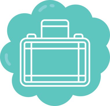 Çanta. Web simgesi basit illüstrasyon