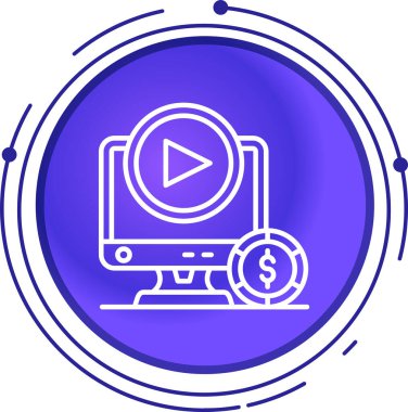 Dolar sembolü vektör simgesi olan bilgisayar monitörü kolayca düzenleyebilir ya da değiştirebilir