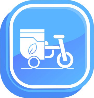 Bisiklet teslimat ikonu. vektör illüstrasyonu