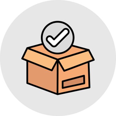 dağıtım vektörü renk çizgisi simgesi