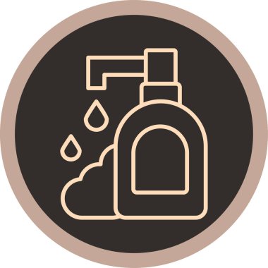 Bir sabun şişesinin vektör çizimi