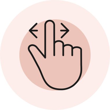 Parmak gösterme simgesi - taslak biçimi