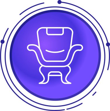 Beyaz çizgi sihirli kazan ikonu beyaz ve beyaz arkaplanda izole edilmiş. Cadılar bayramın kutlu olsun. Mavi altıgen düğmesi. vektör illüstrasyonu