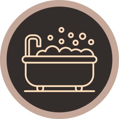 Küvet. Web simgesi basit tasarım