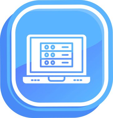 Bilgisayar. Web simgesi basit illüstrasyon