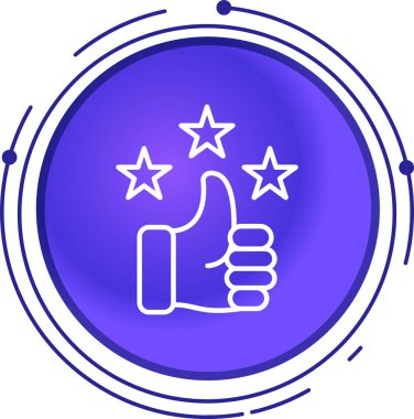 İnce çizgi biçiminde başparmak simgesi