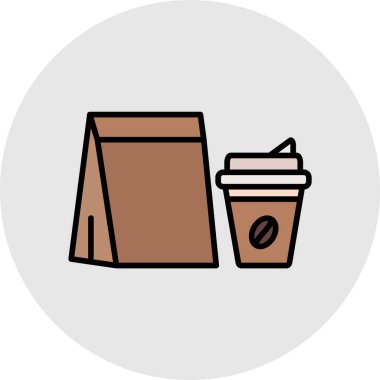 Vektör Kahve Simgesi illüstrasyonu