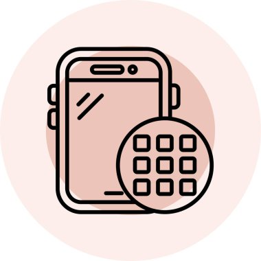 akıllı telefon simgesi vektör illüstrasyonu