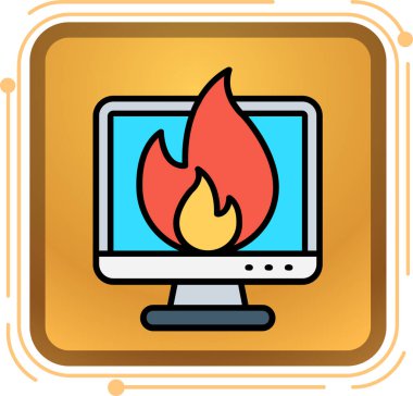 Ateş ikonu, çizgi film tarzı