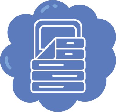 Bulut. Web simgesi basit illüstrasyon