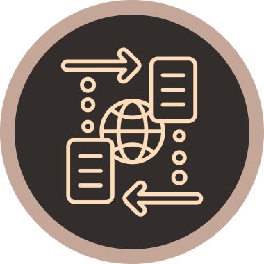 Web simgesi, vektör illüstrasyonu basit