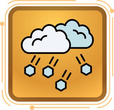 Bulut simgesi, basit vektör illüstrasyonu