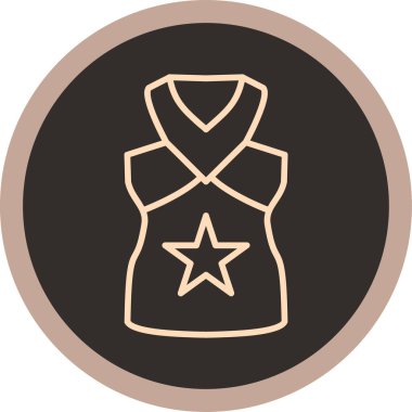 Bir elbise simgesinin vektör illüstrasyonu