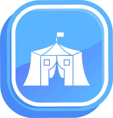 Sirk çadırı simgesi, basit tarzı