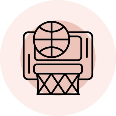 Basketbol ikonu vektör illüstrasyonu