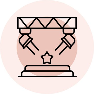 Ödülü Kupası simge vektör çizim