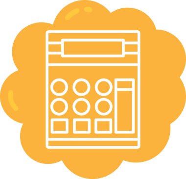 Hesap makinesi. Web simgesi basit illüstrasyon