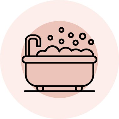 Küvet. Web simgesi basit illüstrasyon