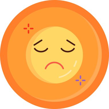 Ağlayan emoji simgeleri simgesi - özet biçimi