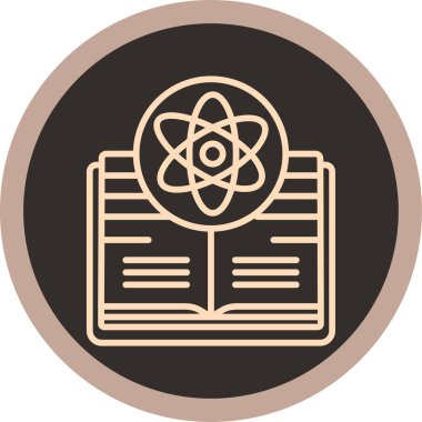 atom vektörü illüstrasyonu modern simge