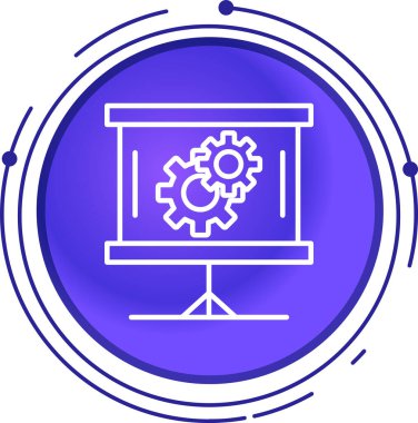 Bir bilgisayar simgesinin vektör illüstrasyonu