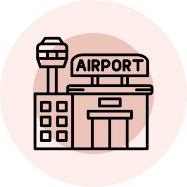 Havaalanı ikon vektör illüstrasyonu