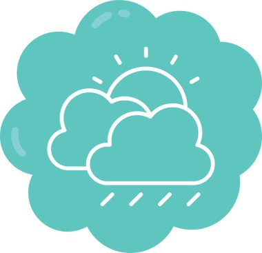 Bulut. Web simgesi vektör illüstrasyonu