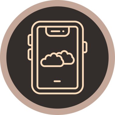 mobil bulut vektör çizimi