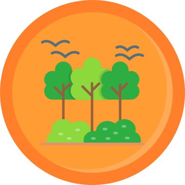 ağaç vektör simgesi modern basit illüstrasyon