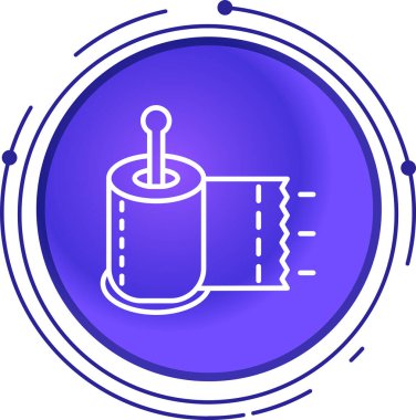 Çizgi boyası fırça simgesi beyaz arkaplanda izole edildi. Renkli taslak konsepti. Vektör