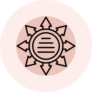 Güneş. Web simgesi basit illüstrasyon