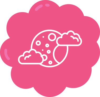 Bulut. Web simgesi basit illüstrasyon