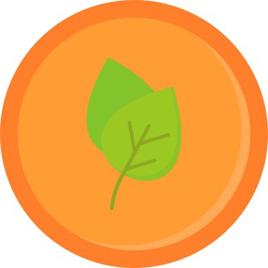 Yaprak. Web simgesi basit illüstrasyon