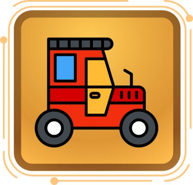 kamyon simgesi, vektör, illüstrasyon