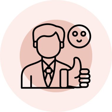 Vektör illüstrasyonu, iş adamı simgesi