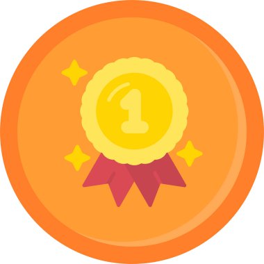 Madalya simgesi, vektör illüstrasyonu