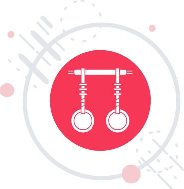 Kırmızı çizgi davul simgesi beyaz arkaplanda izole edildi. Müzik işareti. müzik aleti sembolü. Beyaz daire konsepti. vektör illüstrasyonu