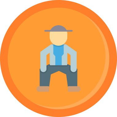 Adamım. Web simgesi basit illüstrasyon