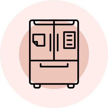 Buzdolabı simgesinin vektör illüstrasyonu