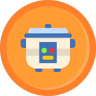 yemek pişirme ikonu düz stil