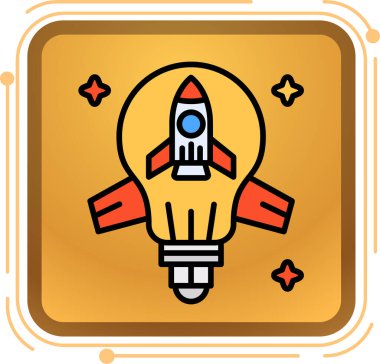 Moda biçimi izole edilmiş arkaplanda roket simgesi