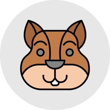 Tatlı çizgi film köpek simgesinin vektör çizimi.