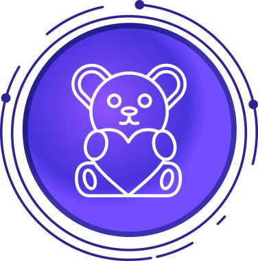 Ayıcık çizgi simgesi beyaz arkaplanda izole edildi. Renkli taslak konsepti. vektör.