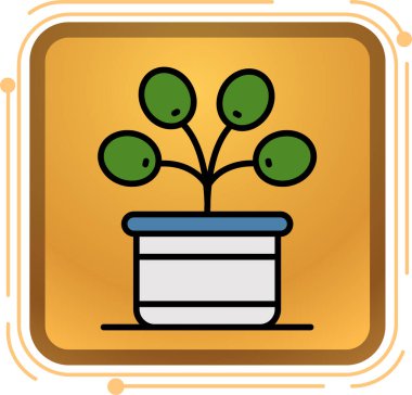 Kaktüs Simgesi, vektör illüstrasyonu