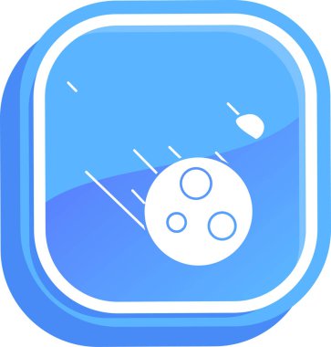 Modern b gezegeninin vektör illüstrasyonu Dünya gezegeninin ikonundan yoksun