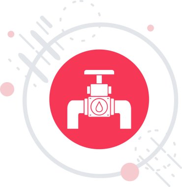 Kırmızı arkaplanda beyaz araba aküsü simgesi izole edildi. akümülatör bataryası ve elektrik akümülatörü bataryası. Kırmızı daire düğmesi. vektör illüstrasyonu